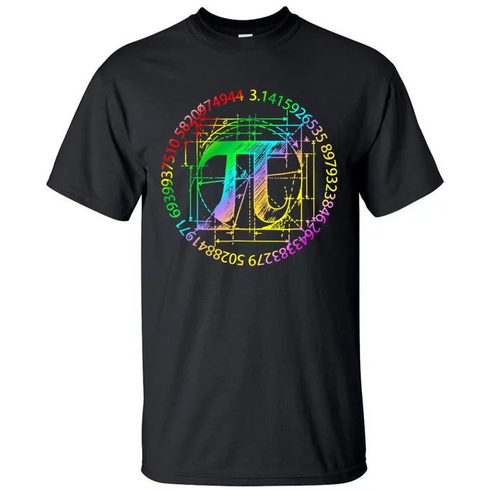 3 14 Pi Math Teacher Happy Pi Day Gift Tall T-Shirt