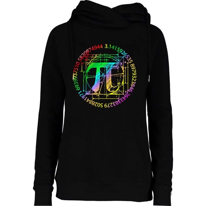 3 14 Pi Math Teacher Happy Pi Day Gift Womens Funnel Neck Pullover Hood