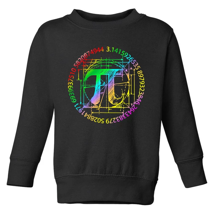 3 14 Pi Math Teacher Happy Pi Day Gift Toddler Sweatshirt