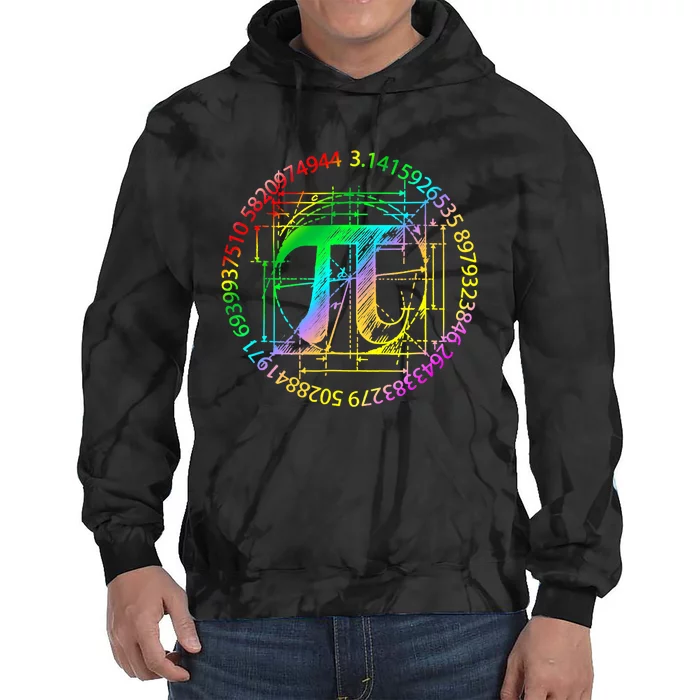 3 14 Pi Math Teacher Happy Pi Day Gift Tie Dye Hoodie