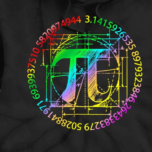 3 14 Pi Math Teacher Happy Pi Day Gift Tie Dye Hoodie