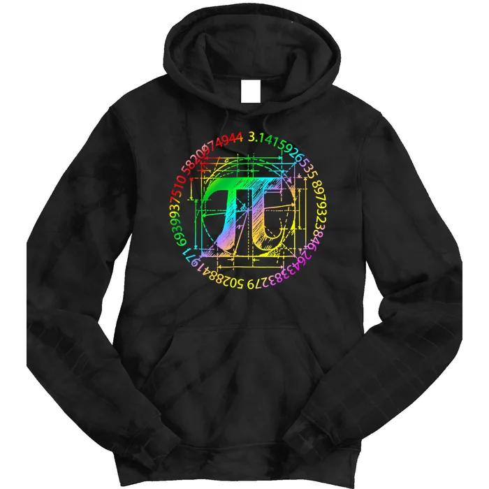 3 14 Pi Math Teacher Happy Pi Day Gift Tie Dye Hoodie