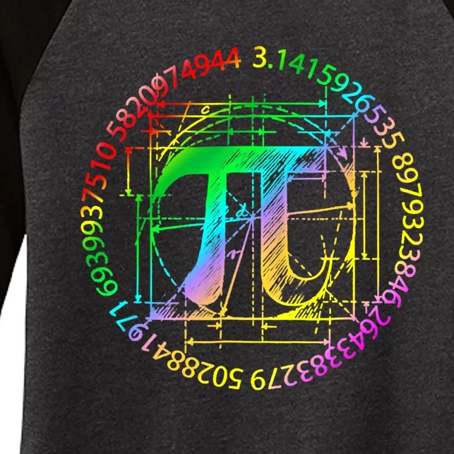 3 14 Pi Math Teacher Happy Pi Day Gift Women's Tri-Blend 3/4-Sleeve Raglan Shirt