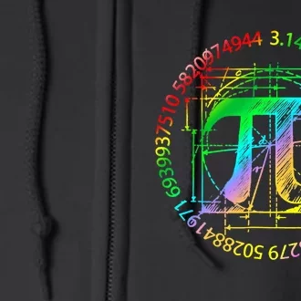 3 14 Pi Math Teacher Happy Pi Day Gift Full Zip Hoodie