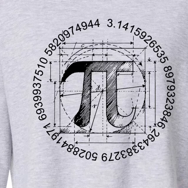 3 14 Pi Math Teacher Happy Pi Day Meaningful Gift Cropped Pullover Crew