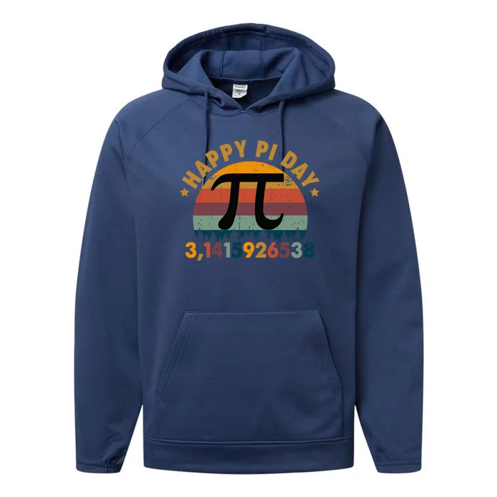 3 14 Pi Math Teacher Happy Pi Day Cool Gift Performance Fleece Hoodie