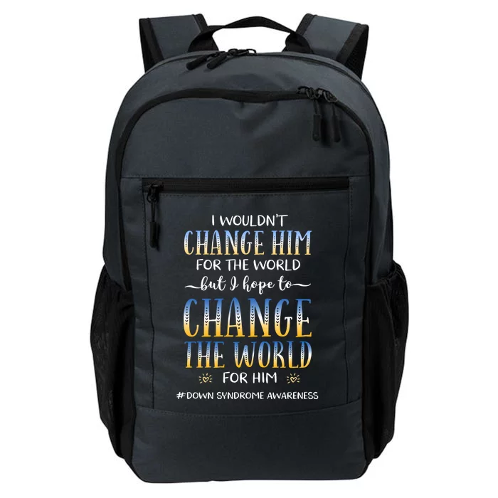 3 21 Down Syndrome Funny Gift Awareness Change World Him Gift Daily Commute Backpack