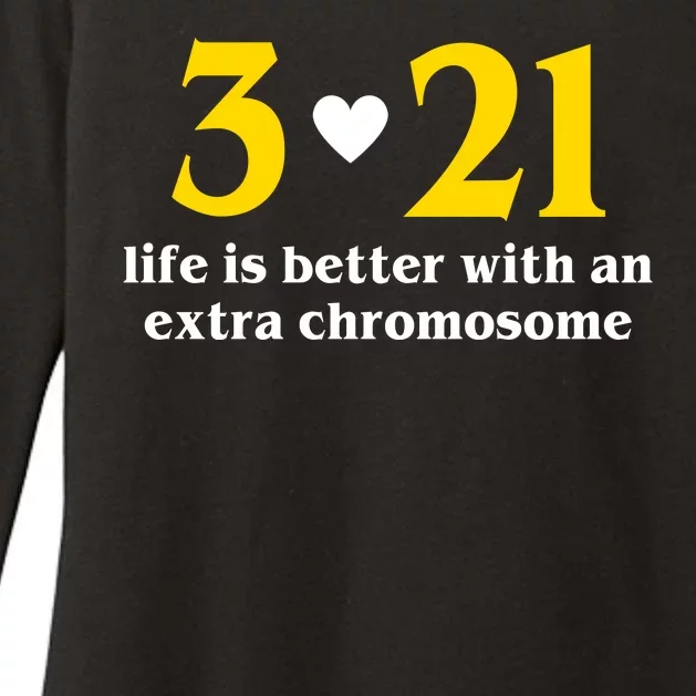 3 21 Life Is Better With An Extra Chromosome Down Syndrome Womens CVC Long Sleeve Shirt