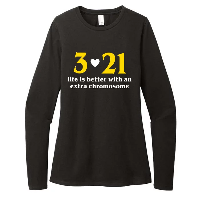 3 21 Life Is Better With An Extra Chromosome Down Syndrome Womens CVC Long Sleeve Shirt