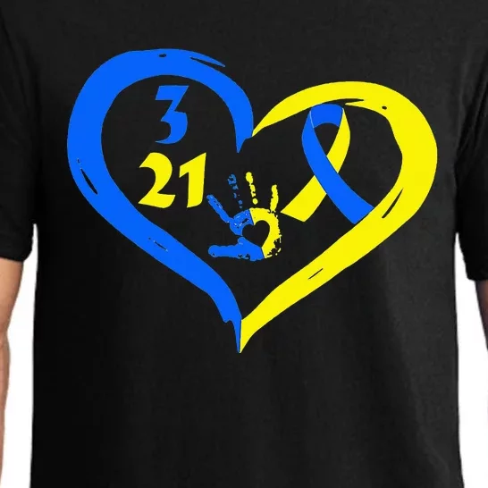 3 21 World Down Syndrome Awareness Day Heart March 21st Pajama Set