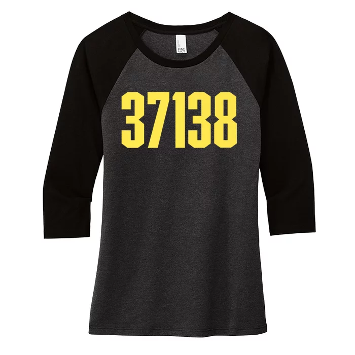 37138 Women's Tri-Blend 3/4-Sleeve Raglan Shirt