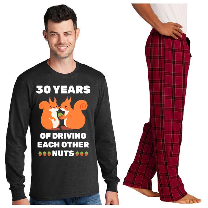 30th 30-Year Pearl Wedding Anniversary Funny Couple Him Her Long Sleeve Pajama Set