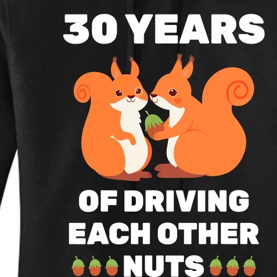 30th 30-Year Pearl Wedding Anniversary Funny Couple Him Her Women's Pullover Hoodie