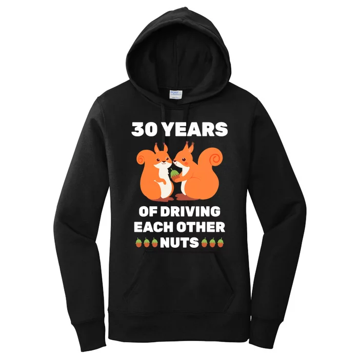 30th 30-Year Pearl Wedding Anniversary Funny Couple Him Her Women's Pullover Hoodie