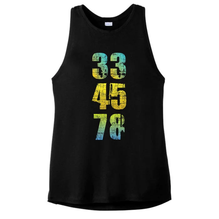 33 45 78 Vinyl Records Music Lover Record Collector Ladies Tri-Blend Wicking Tank