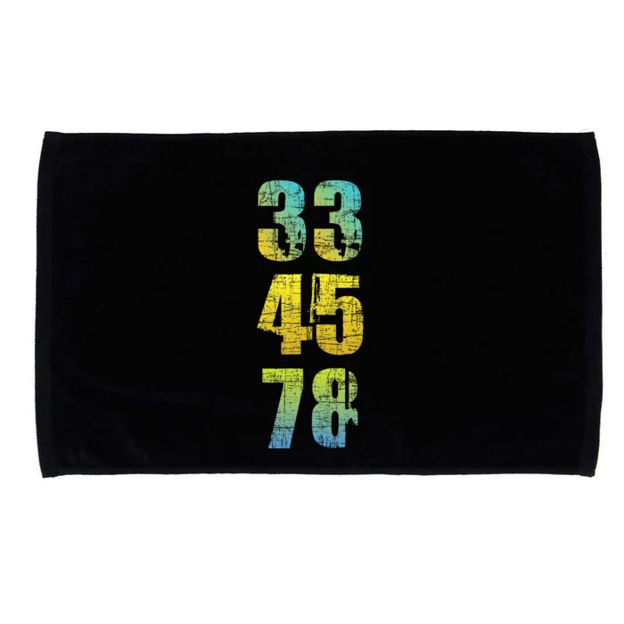 33 45 78 Vinyl Records Music Lover Record Collector Microfiber Hand Towel