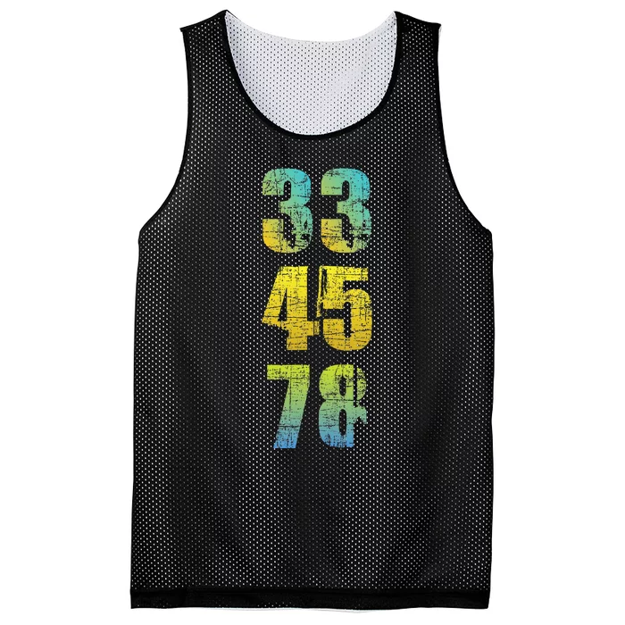 33 45 78 Vinyl Records Music Lover Record Collector Mesh Reversible Basketball Jersey Tank