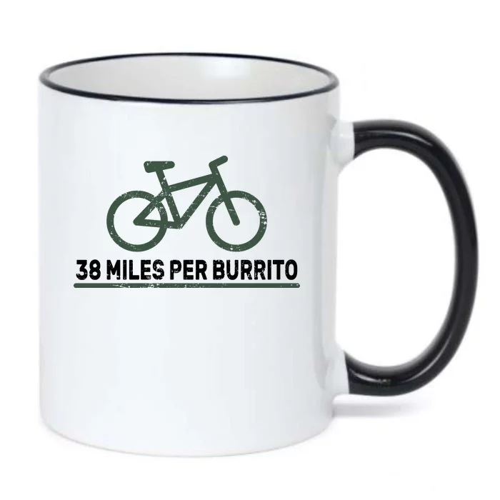 38 Miles Per Burrito Bike Ride Black Color Changing Mug