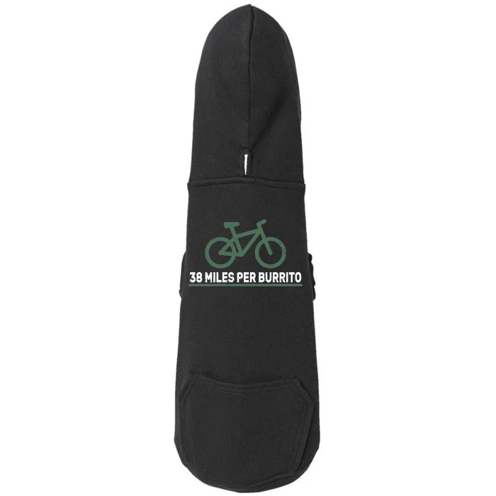 38 Miles Per Burrito Bike Ride Doggie 3-End Fleece Hoodie