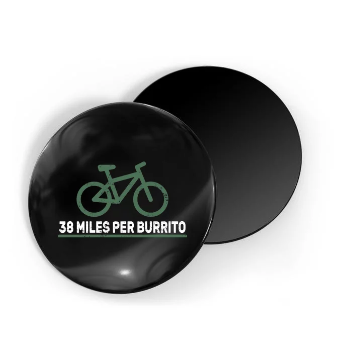 38 Miles Per Burrito Bike Ride Magnet