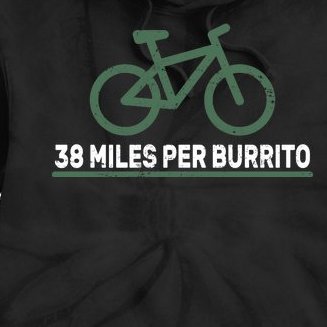 38 Miles Per Burrito Bike Ride Tie Dye Hoodie