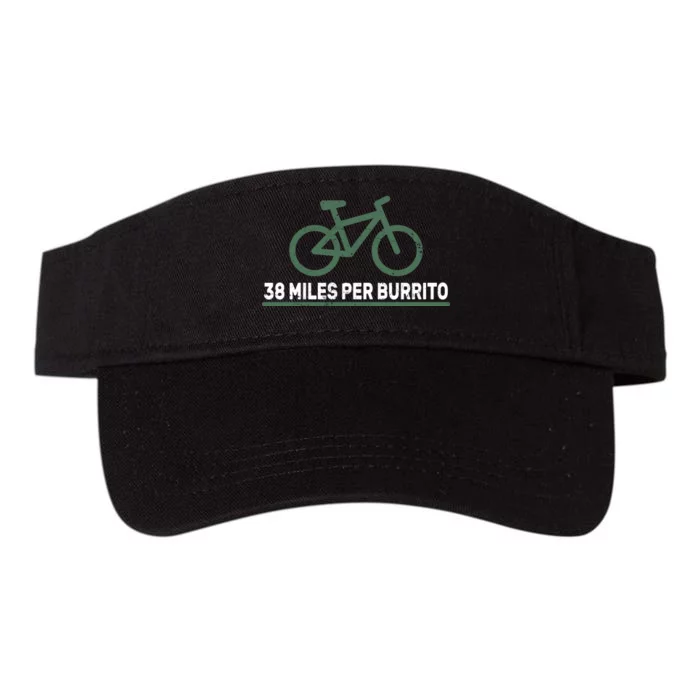 38 Miles Per Burrito Bike Ride Valucap Bio-Washed Visor