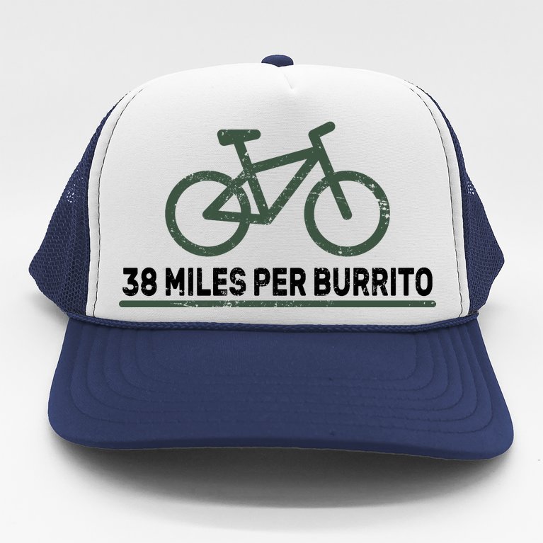 38 Miles Per Burrito Bike Ride Trucker Hat