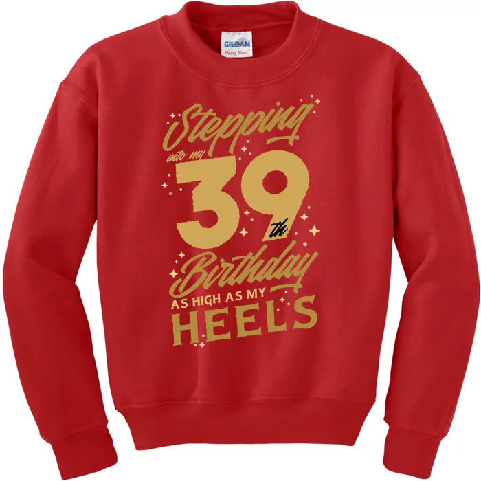 39th Birthday High Heels Kids Sweatshirt