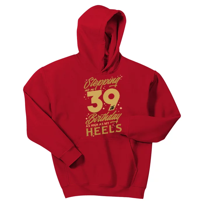 39th Birthday High Heels Kids Hoodie