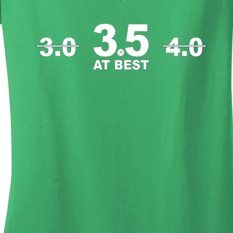 3.5 At Best Pickleball Gift Pickleball Fans Women's V-Neck T-Shirt