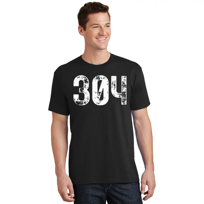 304 Area Code West Virginia Mobile Telephone Area Code 304 T-Shirt