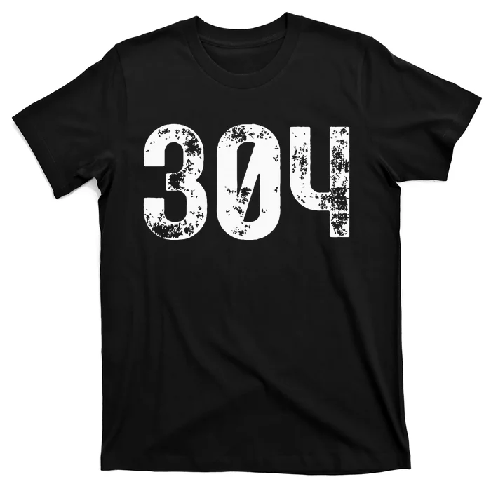 304 Area Code West Virginia Mobile Telephone Area Code 304 T-Shirt