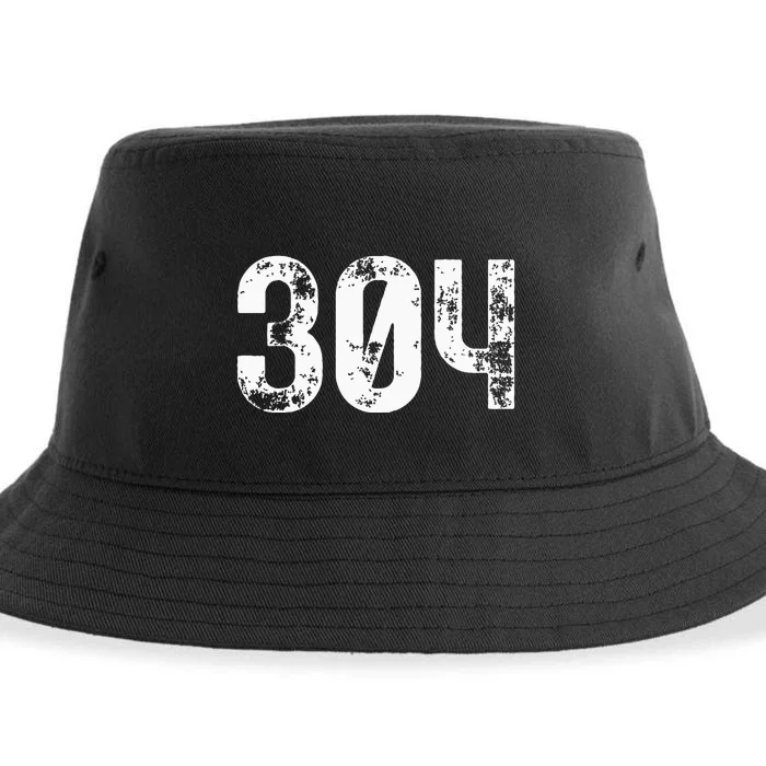 304 Area Code West Virginia Mobile Telephone Area Code 304 Sustainable Bucket Hat