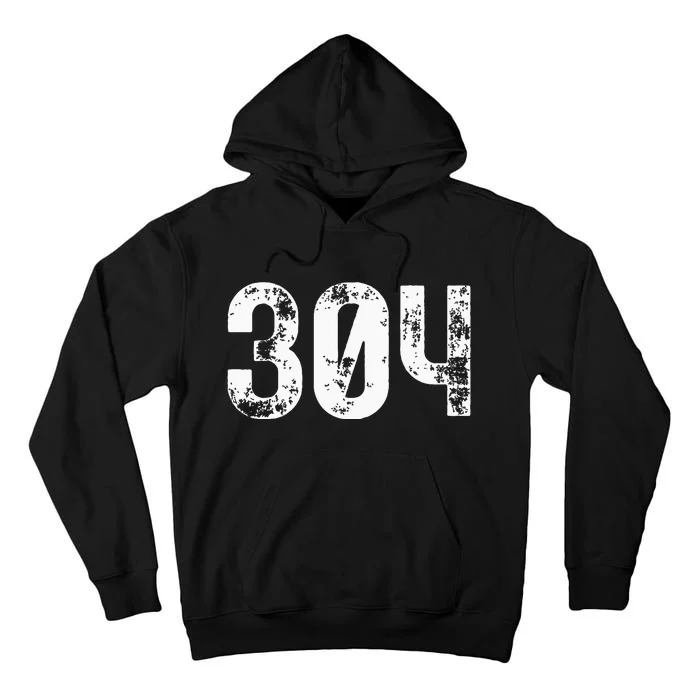 304 Area Code West Virginia Mobile Telephone Area Code 304 Tall Hoodie