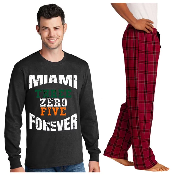 305 Area Code Three Zero Five Miami Long Sleeve Pajama Set