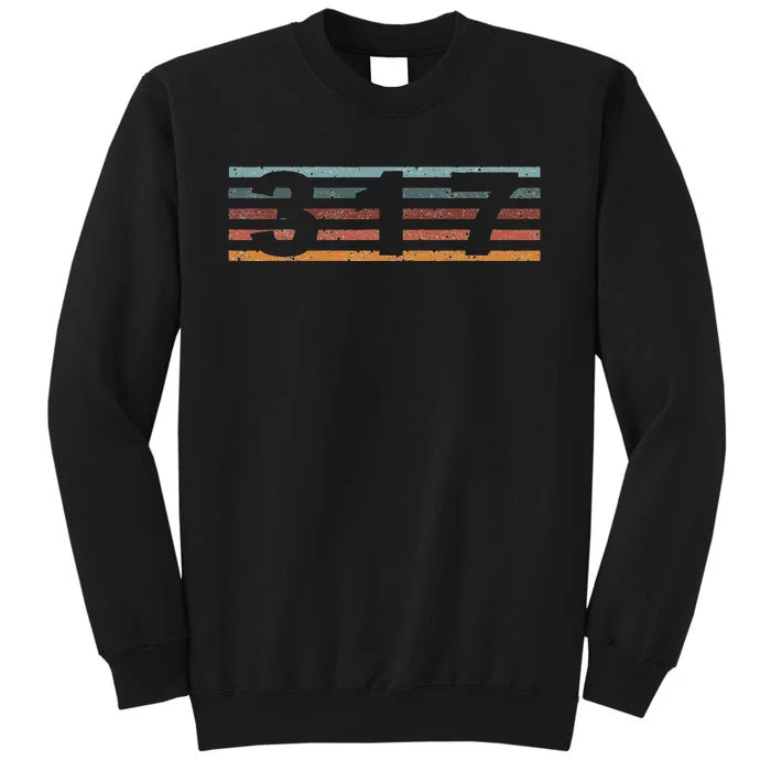 317 Area Code Retro Indiana Greenwood Sweatshirt