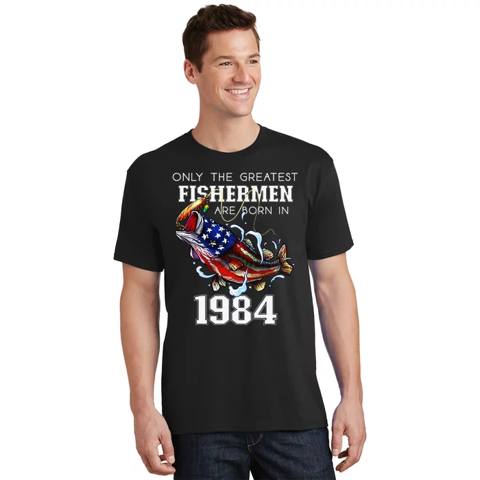 39th Birthday 1984 Fisherman Bass Fishing 39 Year Old T-Shirt