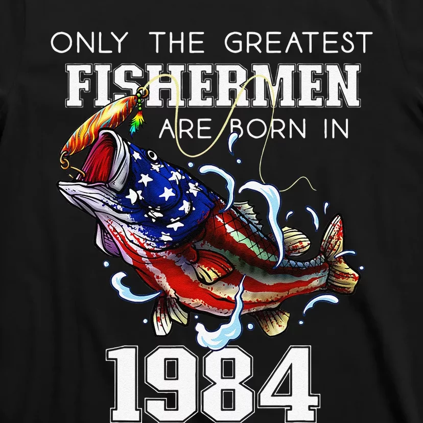 39th Birthday 1984 Fisherman Bass Fishing 39 Year Old T-Shirt