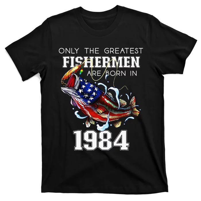 39th Birthday 1984 Fisherman Bass Fishing 39 Year Old T-Shirt