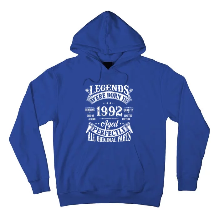 32nd Birthday 32 Years Old Vintage Legends Born In 1992 Tall Hoodie