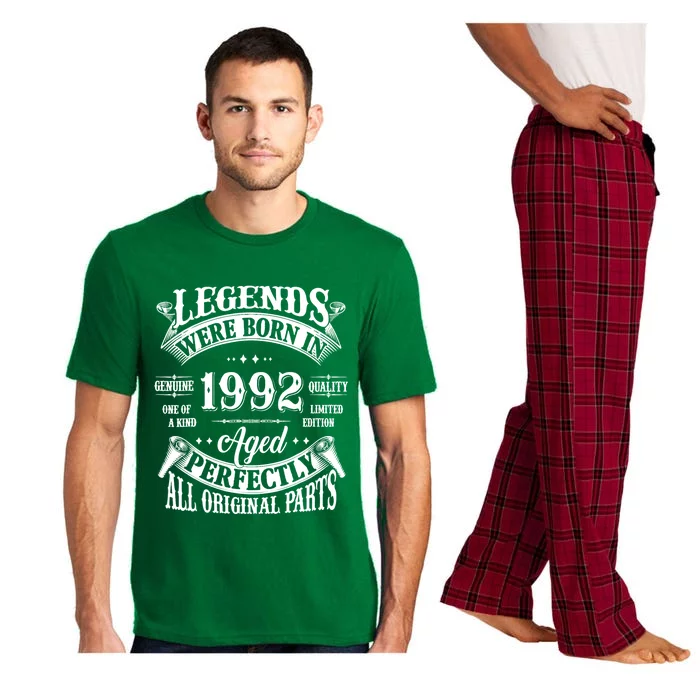 32nd Birthday 32 Years Old Vintage Legends Born In 1992 Pajama Set