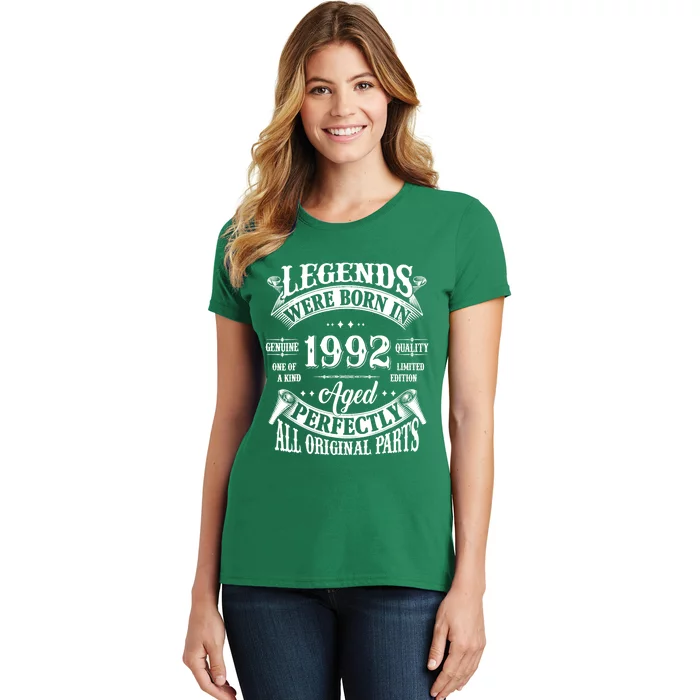 32nd Birthday 32 Years Old Vintage Legends Born In 1992 Women's T-Shirt