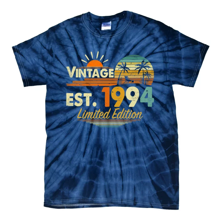 30th Birthday 30 Years Old Est Vintage 1994 Limited Edition Tie-Dye T-Shirt