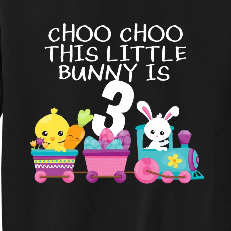 3rd Birthday 3 Easter Bunny 3 Year Old Train Outfit Sweatshirt