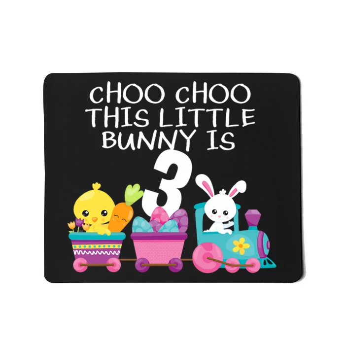 3rd Birthday 3 Easter Bunny 3 Year Old Train Outfit Mousepad