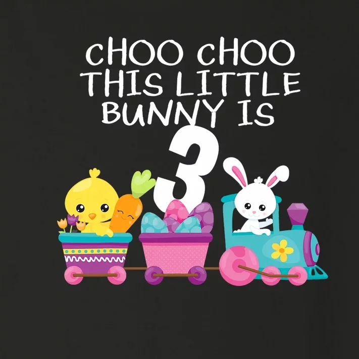 3rd Birthday 3 Easter Bunny 3 Year Old Train Outfit Toddler Long Sleeve Shirt