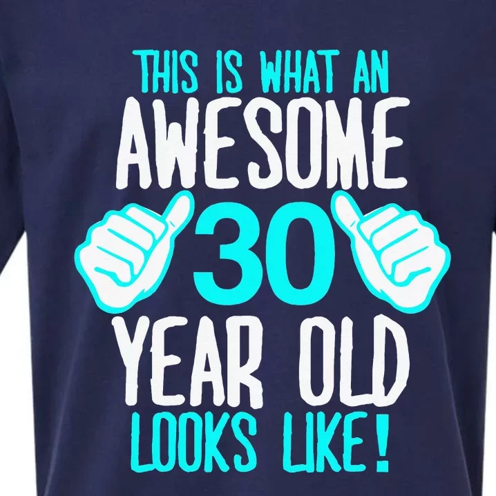 30th BirthdayWhat An Awesome 30 Year Old Looks Like Sueded Cloud Jersey T-Shirt