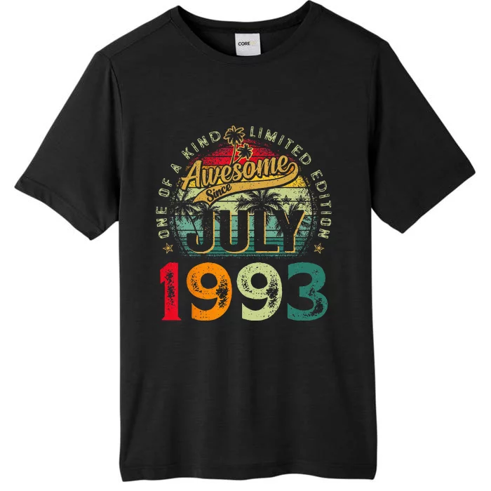 30th Birthday Awesome Since July 1993 30 Years Old Gifts ChromaSoft Performance T-Shirt