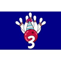 3 Birthday Bowling Theme Bowler 3rd Bday Party Bumper Sticker