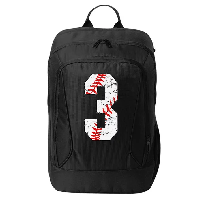 3rd Birthday Baseball Big Number Three 3 Year Old City Backpack